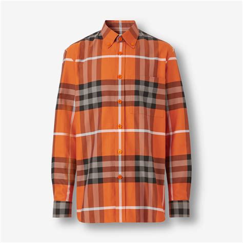 orange and purple burberry mens shirt